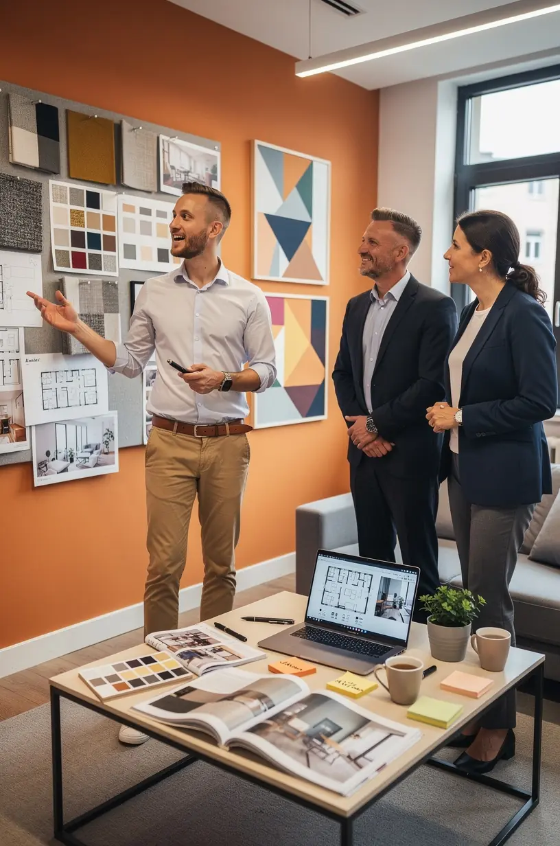 Plan przestrzeni biurowej z zaznaczonymi strefami funkcjonalnymi i optymalizacją układu.